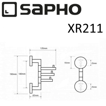 Крючок Sapho X-Round XR211 хром - 2 изображение