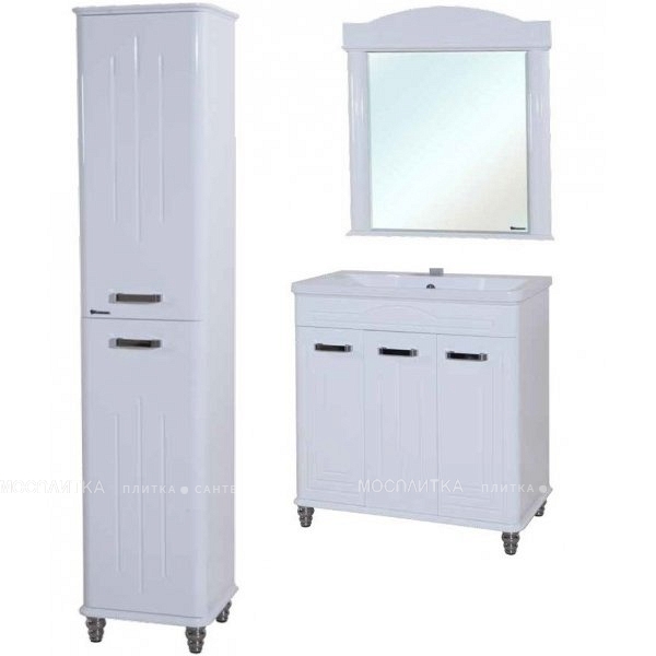 Шкаф-пенал Bellezza Аллегро 35 L/R, напольный, цвет- белый, 39*173*35,5 см - изображение 2