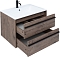 Комплект мебели для ванной Aquanet Lino 70 см, черная, коричневая - изображение 8