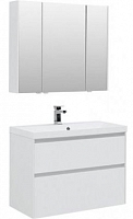 Комплект мебели для ванной Aquanet Гласс 90 белый