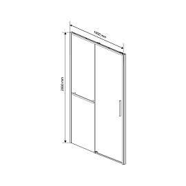Душевая дверь Vincea Slim Soft VDS-1SS140CLGM, 140, вороненая сталь, стекло прозрачное