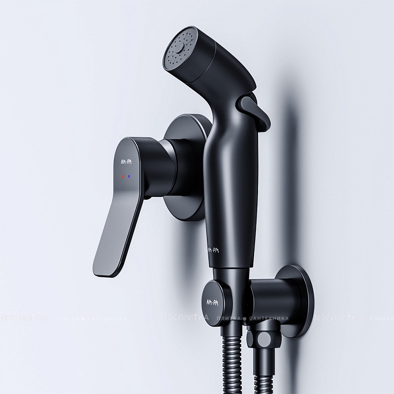 Гигиенический душ со смесителем Am.Pm X-Joy F40H85A22, чёрный - изображение 4