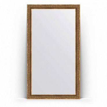 Зеркало в багетной раме Evoform Definite Floor BY 6035 114 x 204 см, вензель бронзовый