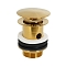 Донный клапан для раковины Cezares Eco ECO-SAT-BORO с переливом, брашированное золото 