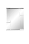 Зеркальный шкаф Stella Polar Волна Лолита 55/C SP-00000042 55 см, правый, белый - изображение 4