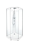 Задние стенки IDO Showerama 10-5 Comfort 90х90 см 558.301.00.1 прозрачное стекло, профиль белый - 2 изображение
