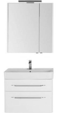 Комплект мебели для ванной Aquanet Виченца 80 белый глянец - 2 изображение