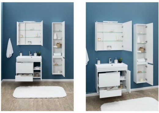 Комплект мебели для ванной Aquanet Тиволи 80 белый - 5 изображение