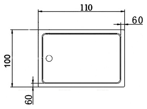 Душевой поддон Cezares Tray прямоугольный 110/100, акриловый - 3 изображение