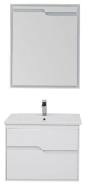 Комплект мебели для ванной Aquanet Модена 75 белый глянец - 2 изображение