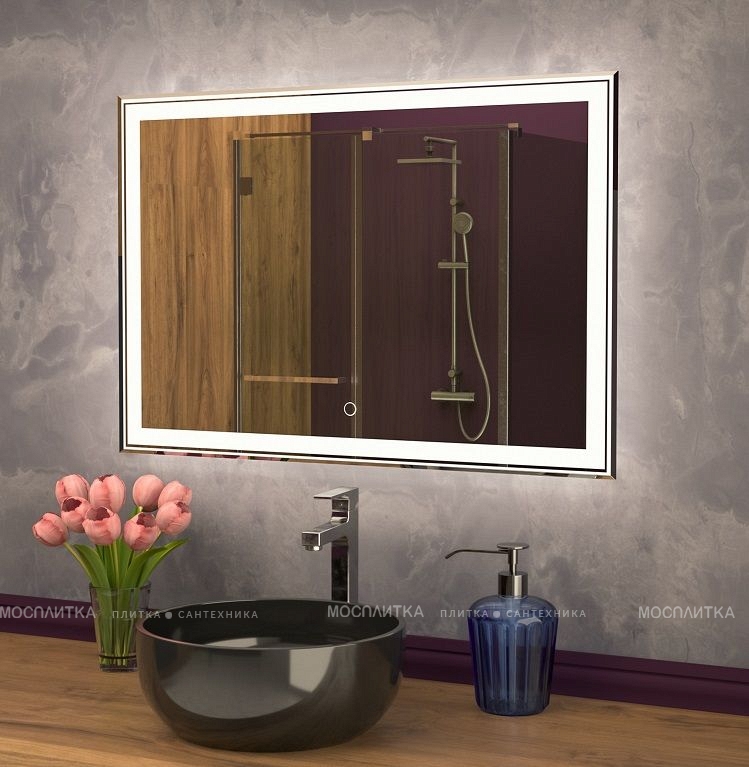 Зеркало Art&Max Zoe 100 см AM-Zoe-1000-800-DS-F с подсветкой - изображение 3