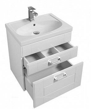 Комплект мебели для ванной Aquanet Рондо 60 2 ящика белый - 5 изображение