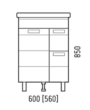 Тумба для комплекта Corozo Денвер 60 см SD-00000530 белый - 4 изображение