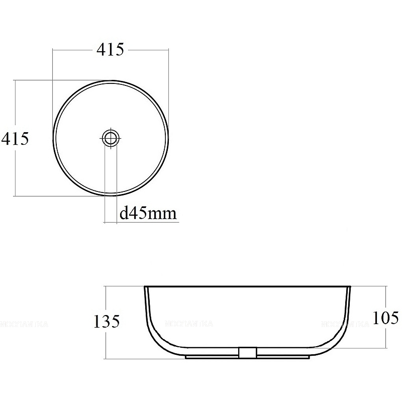 Рукомойник Bond Circle 41 см S53-410 белый глянец - изображение 8