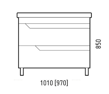Тумба для комплекта Corozo Юта 100 см SD-00000908 белый - 4 изображение
