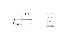 Унитаз подвесной Aquatek Амадео 51,5х37х31,5 безободковый, тонкое сиденье микролифт AQ1163-00