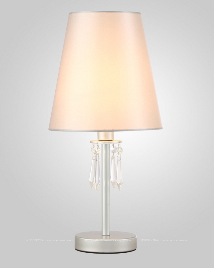 Настольная лампа Crystal Lux RENATA LG1 SILVER - 4 изображение