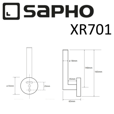 Держатель туалетной бумаги Sapho X-Round XR701 хром - 2 изображение