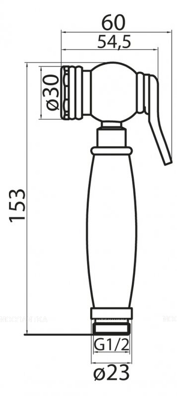 Гигиеническая лейка Cezares CZR-ID4-01, хром - изображение 2