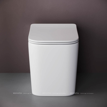 Унитаз приставной Ceramica Nova Cubic Rimless с крышкой-сиденьем CN1809 - 2 изображение