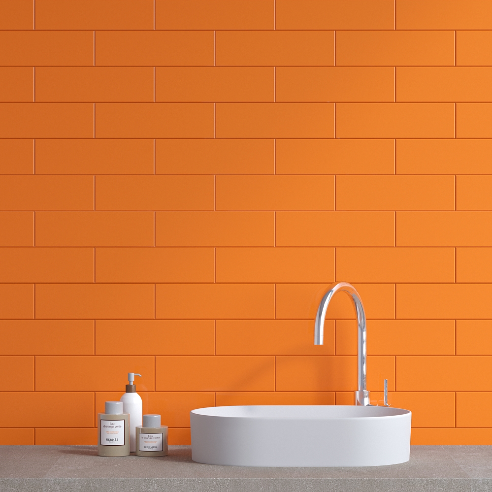 Керамическая плитка Kerama Marazzi Плитка Баттерфляй оранжевый 8,5х28,5 - изображение 2