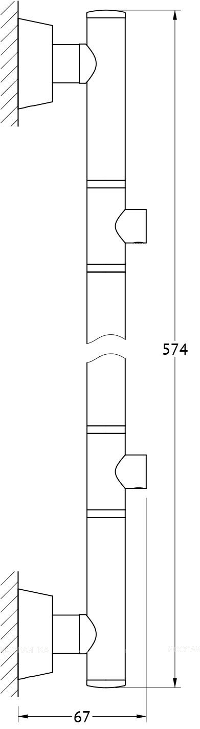 Штанга FBS Vizovice VIZ 074 двухпозиционная 58 см - изображение 2