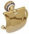 Держатель туалетной бумаги Fixsen Bogema gold FX-78510G с крышкой, золото 