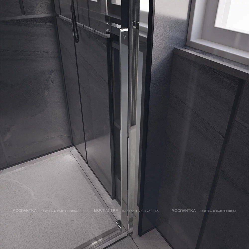 Душевая дверь Veconi Premium Trento PTD-30CH, 140х200, хром, стекло прозрачное - изображение 3