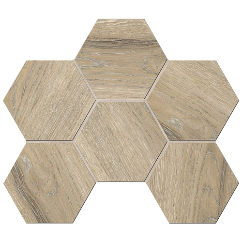 Мозаика Ametis  DA02 Hexagon 25x28,5 непол. 10 мм