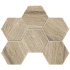 Мозаика Ametis DA02 Hexagon 25x28,5 непол. 10 мм 