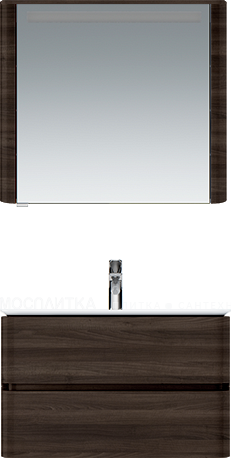 Зеркальный шкаф Am.Pm Sensation правый M30MCR0801TF 80 см, с подсветкой, табачный дуб - изображение 3