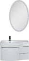 Комплект мебели для ванны Aquanet Nova Lite 75 см 242272, 2 ящика, белый - изображение 7