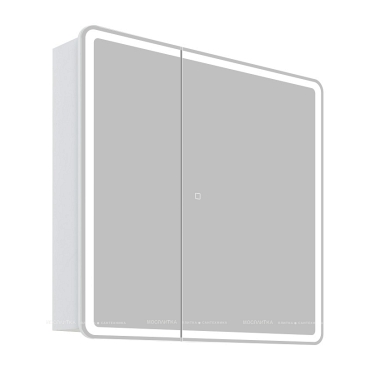 Зеркальный шкаф BelBagno Marino 80 см SPC-MAR-800/800-2A-LED-TCH с подсветкой - 2 изображение