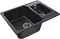 Кухонная мойка GranFest Quarz 61,7, прямоугольная, цвет черный - изображение 2
