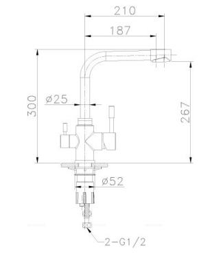 Смеситель Lemark Expert LM5061S для кухни с подключением к фильтру с питьевой водой - 2 изображение