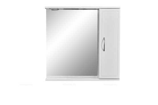 Зеркальный шкаф Stella Polar Концепт 70/C SP-00000127 70 см с подсветкой, правый, белый - 4 изображение