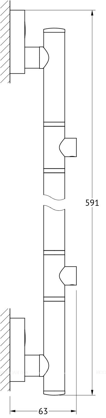 Штанга двухпозиционная FBS Luxia LUX 074 длина 59 см - изображение 2