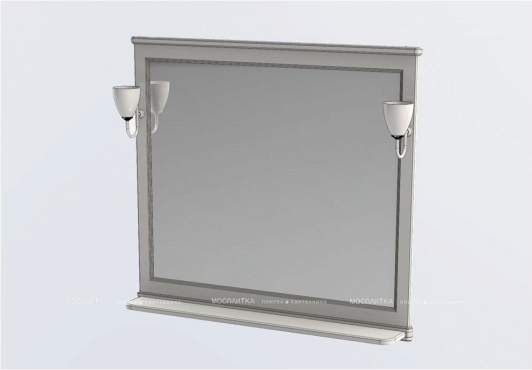 Зеркало Aquanet Валенса 110 00180296 черный краколет / серебро - 6 изображение