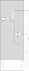 Душевая штанга Hansgrohe Unica’S Puro 60 см, 28632000, хром - 2 изображение