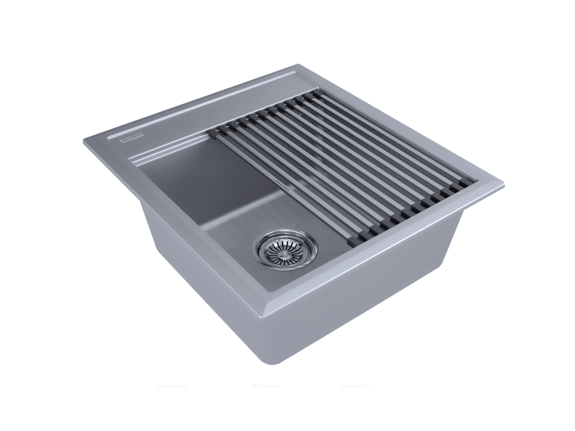 Мойка кухонная Paulmark Stepia PM114651-GRM серый металлик - изображение 3