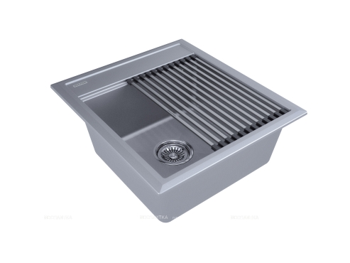 Мойка кухонная Paulmark Stepia PM114651-GRM серый металлик - 3 изображение