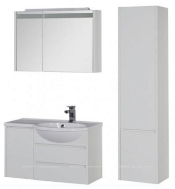 Комплект мебели для ванной Aquanet Лайн 90 R белый - 2 изображение