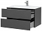 Комплект мебели для ванной Aquanet Алвита 90 серый антрацит - 11 изображение