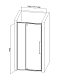 Душевая дверь AQUAme 120х195 см AQM7108-2-12 профиль черный, стекло прозрачное - изображение 5