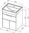 Тумба с раковиной Aquanet Ирис new 50 белый глянец (2 ящика) - 3 изображение