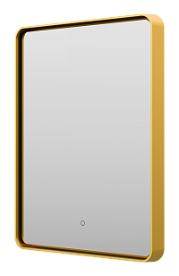 Зеркало Brevita Mercury 60 см MER-Rett6-060/80-gold с подсветкой, золото