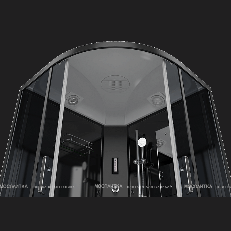 Душевая кабина Erlit Comfort 120х120 см ER5720TB4 профиль черный, стекло тонированное - изображение 4