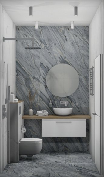 Дизайн Ванная в стиле Современный в белом цвете №12931 - 5 изображение