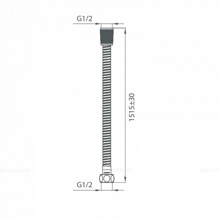 Шланг для душа 150 см Milardo 130S150M19 хром - изображение 3