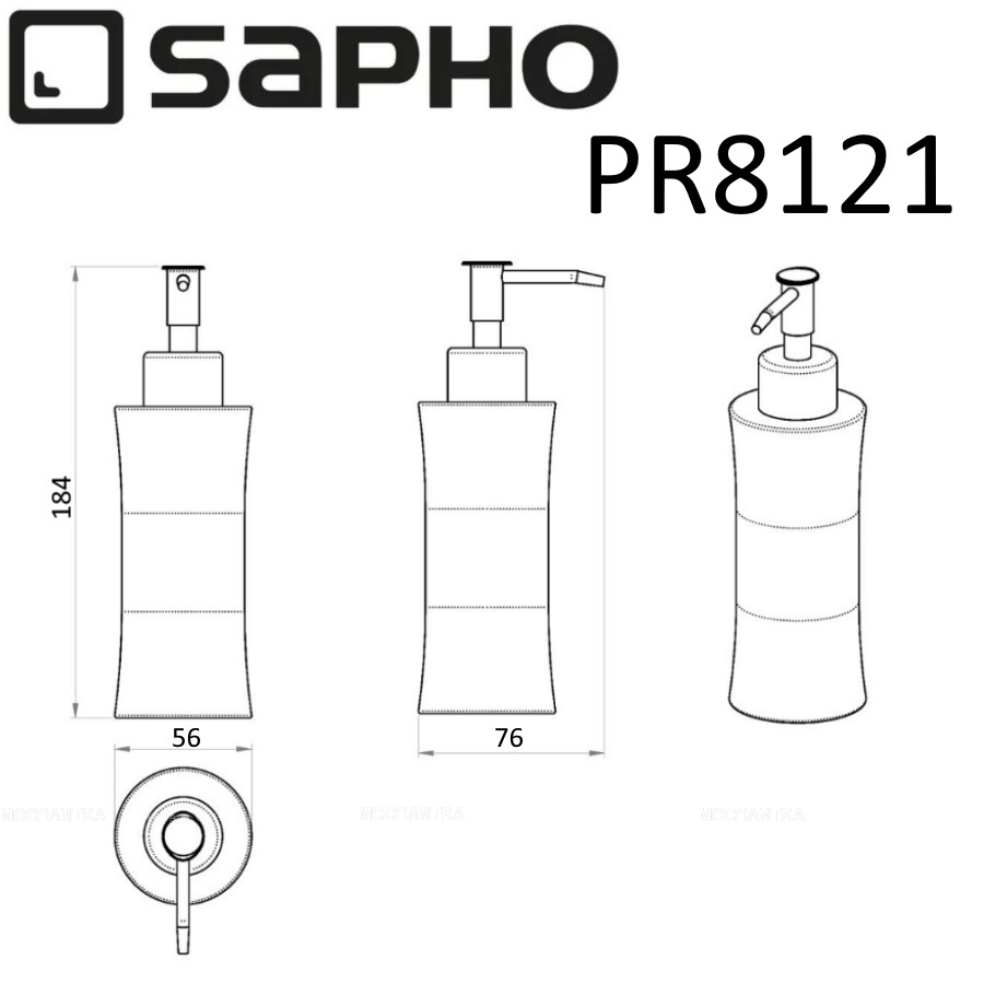 Дозатор Sapho Simple Line PR8121 хром - изображение 3